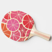 グレープフルーツのヴィンテージの背景 卓球ラケット (横)