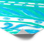 グレープフルーツの手描きシームレスパタ葉ーン ポスター (角)