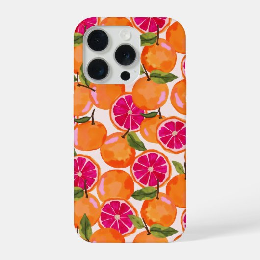 グレープフルーツの水彩画 iPhoneケース (裏面)