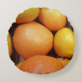グレープフルーツの装飾用クッション ラウンドクッション