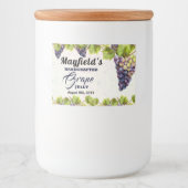 グレープフルーツキャニング | Jam Jarラベル フードラベル (正面)