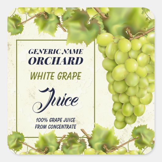 グレープフルーツジャムジャムチャニング スクエアシール (正面)