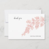 グレープフルーツプラントシャンパンレトロ サンキューカード (正面)