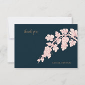 グレープフルーツプラントシャンパンレトロ サンキューカード (正面)