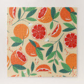 グレープフルーツモダンスライス、シームレスなパターン。 ジグソーパズル (横)