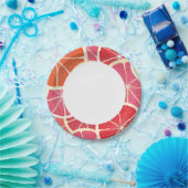 グレープフルーツヴィンテージ背景 ペーパープレート (パーティー)