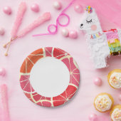 グレープフルーツヴィンテージ背景 ペーパープレート (パーティー)