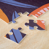 グレープフルーツヴィンテージ、トロピカルフルーツパターン。 ジグソーパズル (側面)