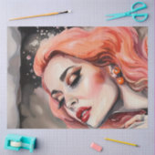 グレープフルーツ女神ピンクの髪のデコページ 薄葉紙 (クラフト)