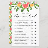 グレープフルーツ推測誰がママまたはパパ赤ちゃんシャワーゲーム (正面/裏面)