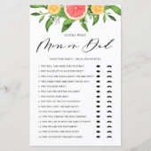 グレープフルーツ推測誰がママまたはパパ赤ちゃんシャワーゲーム (正面)