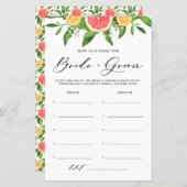 グレープフルーツ新郎新婦のゲームは何歳だった (正面/裏面)