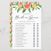 グレープフルーツ新郎新婦ブライダルシャワーゲーム (正面/裏面)