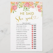 グレープフルーツ柑橘ブライダルシャワーと彼は言った (正面)