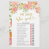 グレープフルーツ柑橘ブライダルシャワーと彼は言った (正面/裏面)