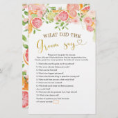 グレープフルーツ柑橘系ブライダルシャワー何グルームセー (正面/裏面)