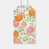 グレープフルーツ柑橘類ブライダルシャワーサンキューユーラベル ギフトタグ (裏面)