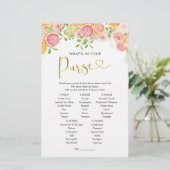 グレープフルーツ柑橘類ブライダルシャワー財布ゲーム (スタンド正面)