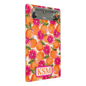 グレープフルーツ水彩モノグラム ミニクリップボード (アングル)