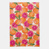 グレープフルーツ水彩 キッチンタオル (縦)