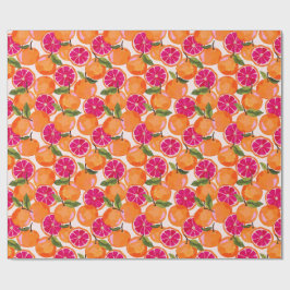 グレープフルーツ水彩 ラッピングペーパー