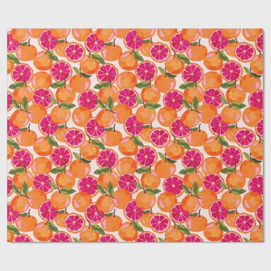 グレープフルーツ水彩 ラッピングペーパー (フラット)