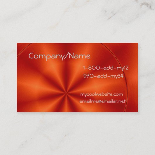 グレープフルーツ色の名刺 名刺 (正面)