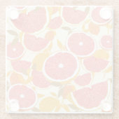 グレープフルーツ葉スライス ガラスコースター (裏面)