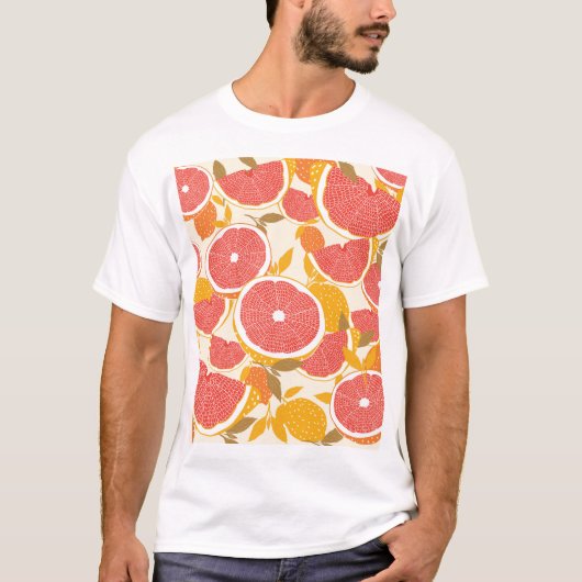 グレープフルーツ葉スライス Tシャツ (正面)
