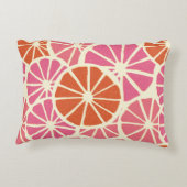 グレープフルーツ薄切りの継ぎ目のない模様、生鮮の柑橘類のバ アクセントクッション (裏面)