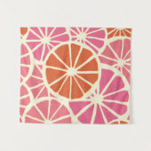 グレープフルーツ薄切りの継ぎ目のない模様、生鮮の柑橘類のバ タペストリー (正面(横))