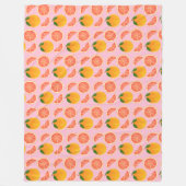 グレープフルーツ フリースブランケット (正面)