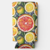 グレープフルーツ、ライム、レモン柑橘類をテーマにした スリム缶クーラー (裏面)