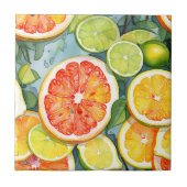 グレープフルーツ、レモン、ライム、オレンジ タイル (正面)