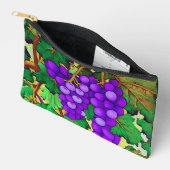 グレープベンの紫色のブドウ アクセサリーポーチ (見開き)