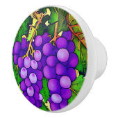 グレープベンの紫色のブドウ セラミックノブ (右)