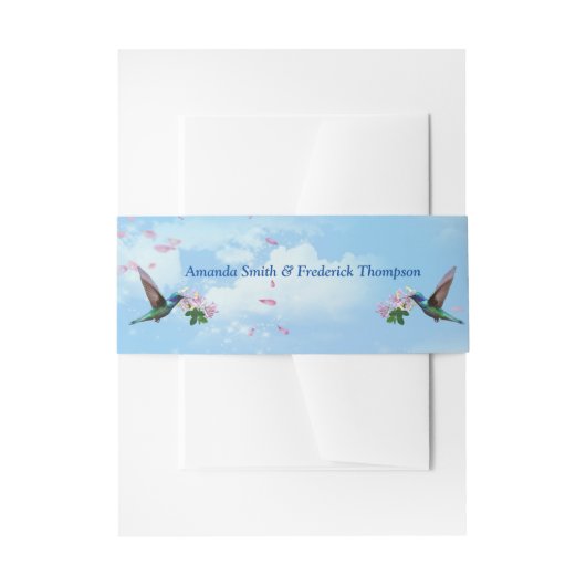 グレープベン、ハニースクルズ&ハミングバード 招待状ベリーバンド (正面例)