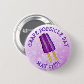 グレープポプシクルの日5月27日おもしろいフードホリデー 缶バッジ (正面&裏面)