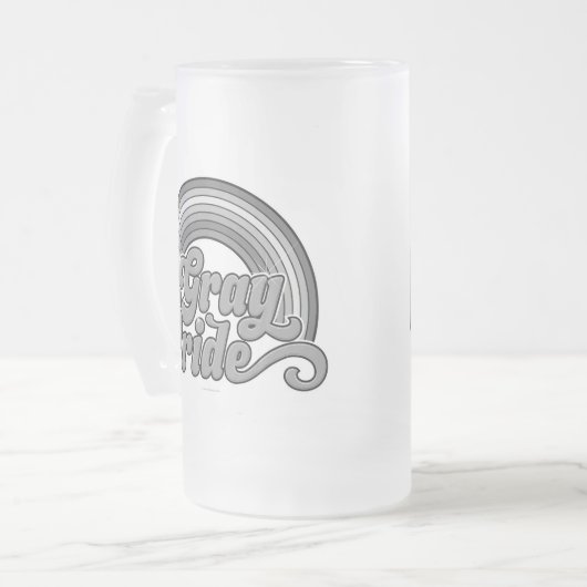 グレープライド退職した(シニア) フロストグラスビールジョッキ (正面左)