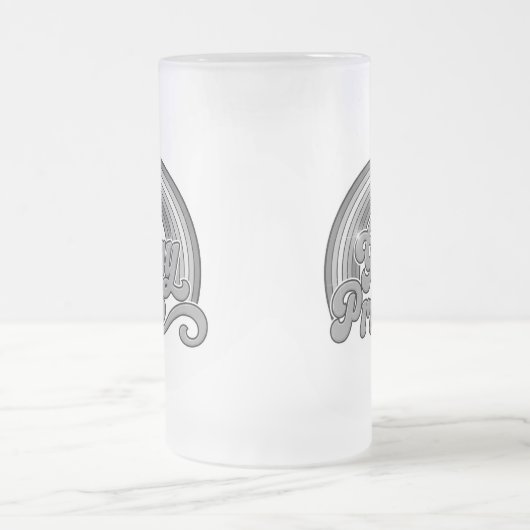 グレープライド退職した(シニア) フロストグラスビールジョッキ (中央)