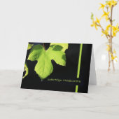 グレープリーフドイツ語悔やみや弔慰カード カード (黄色い花)