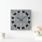 グレープレイド織り スクエア壁時計 (ホーム)