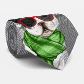 グレープレイド&アホリデーボストンテリアクリスマス ネクタイ (ロール)