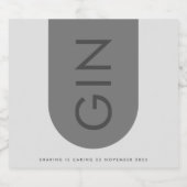 グレープレミアムアルティメッモダントモノグラムアーチジン リキュールボトルラベル (シングルラベル)