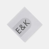 グレープレミアムモダン究極モノグラ結婚ムのアーチ スタンダードカクテルナプキン (角)