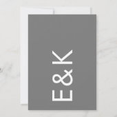 グレープレミアムモダン究極モノグラ結婚ムのアーチ 招待状 (裏面)