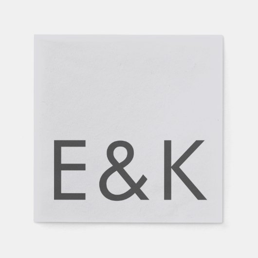 グレープレミアム究極モダンモノグラムはっきりしたおもしろい スタンダードカクテルナプキン (正面)