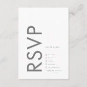 グレープレミアム究極モダンモノグラムはっきりしたおもしろい 出欠カード (正面)