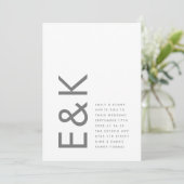 グレープレミアム究極モダンモノグラムはっきりしたおもしろい 招待状 (スタンド正面)