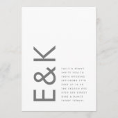 グレープレミアム究極モダンモノグラムはっきりしたおもしろい 招待状 (正面)